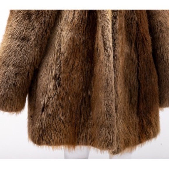 VINTAGE REVILLON BLONDE BEAVER FUR HOODED COAT - Picture 8 of 12